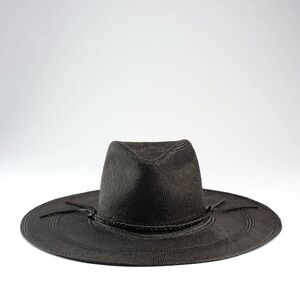 Brookes Boswell Wakefield Straw Hat - Black - XS - New!